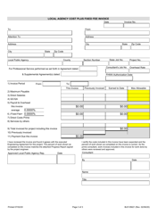 Form BLR05621 Local Public Agency Cost Plus Fixed Fee Invoice - Illinois, Page 3