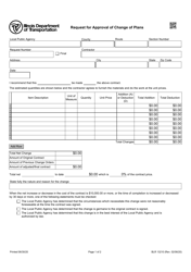Form BLR13210 Request for Approval of Change of Plans - Illinois
