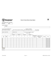 Document preview: Form BMPR QCD10 Check of Coarse Sieves Using Calipers - Illinois