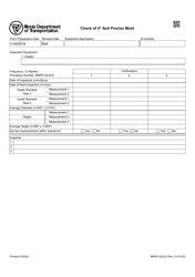 Document preview: Form BMPR QCD23 Check of 4" Soil Proctor Mold - Illinois