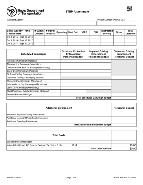 Form BSPE411  Printable Pdf