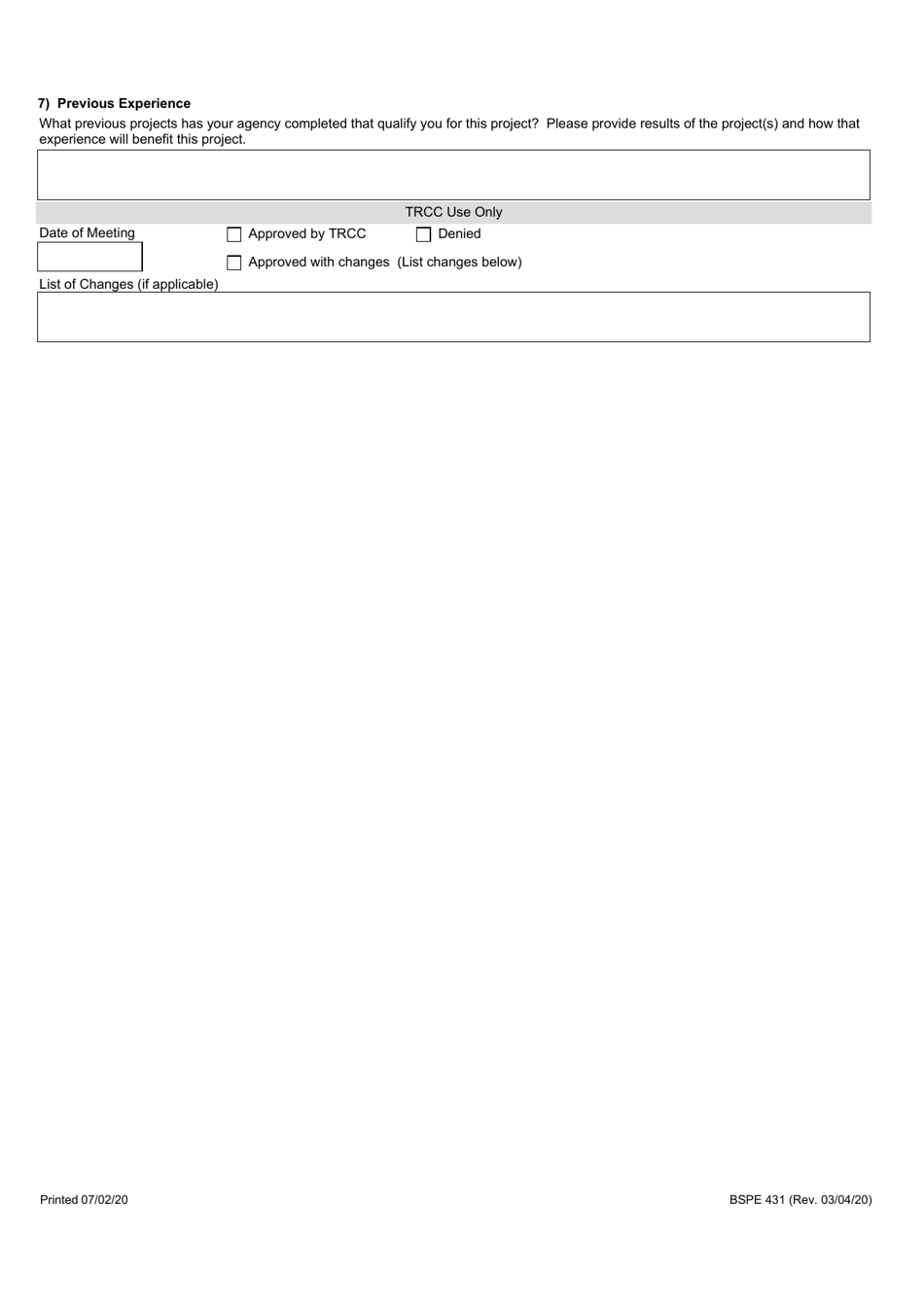 Form BSPE431 Traffic Records Project Proposal - Illinois, Page 2