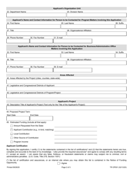 Form TR OP001 Uniform Application for State Grant Assistance - Illinois, Page 2