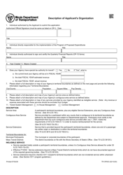 Document preview: Form TR OP003 Description of Applicant's Organization - Illinois