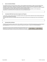 Form TR OP011 Grantee Information and Service Operators - Illinois, Page 2