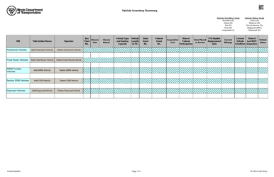 Document preview: Form TR OP016 Vehicle Inventory Summary - Illinois