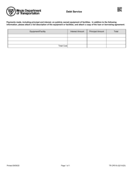Document preview: Form TR OP019 Debt Service - Illinois