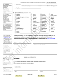 Formulario IR-P1101.2 Solicitud Y Orden De Interprete - Illinois (Spanish), Page 2