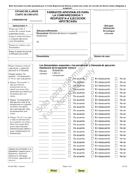 Document preview: Formulario AA-AAP906.2 Parrafos Adicionales Para La Comparecencia Y Respuesta a Ejecucion Hipotecaria - Illinois (Spanish)