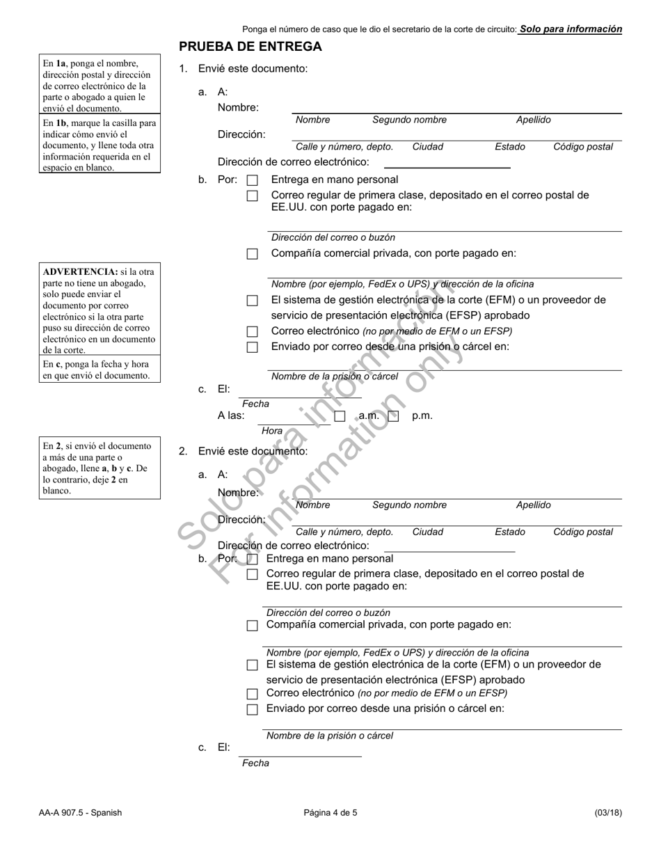 Formulario AA-A907.5 Comparecencia Y Respuesta a Ejecucion Hipotecaria - Illinois (Spanish), Page 4