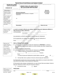 Document preview: Formulario SS-O915.2 Orden Para Aplazar Venta De Ejucucion Hipotecaria - Illinois (Spanish)
