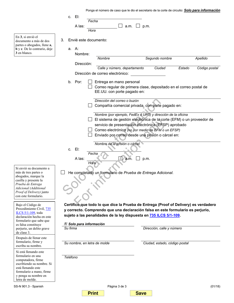 Formulario SS-N901.3 Aviso De Mocion Para Aplazar Venta De Ejecucion Hipotecaria - Illinois (Spanish), Page 3