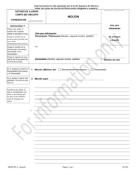 Document preview: Formulario MN-M703.3 Mocion - Illinois (Spanish)