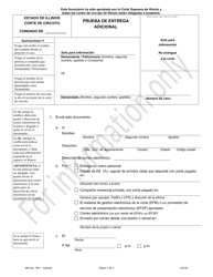 Document preview: Formulario MN-ASL706.1 Prueba De Entrega Adicional - Illinois (Spanish)