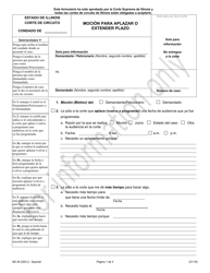 Document preview: Formulario MC-M2203.2 Mocion Para Aplazar O Extender Plazo - Illinois (Spanish)
