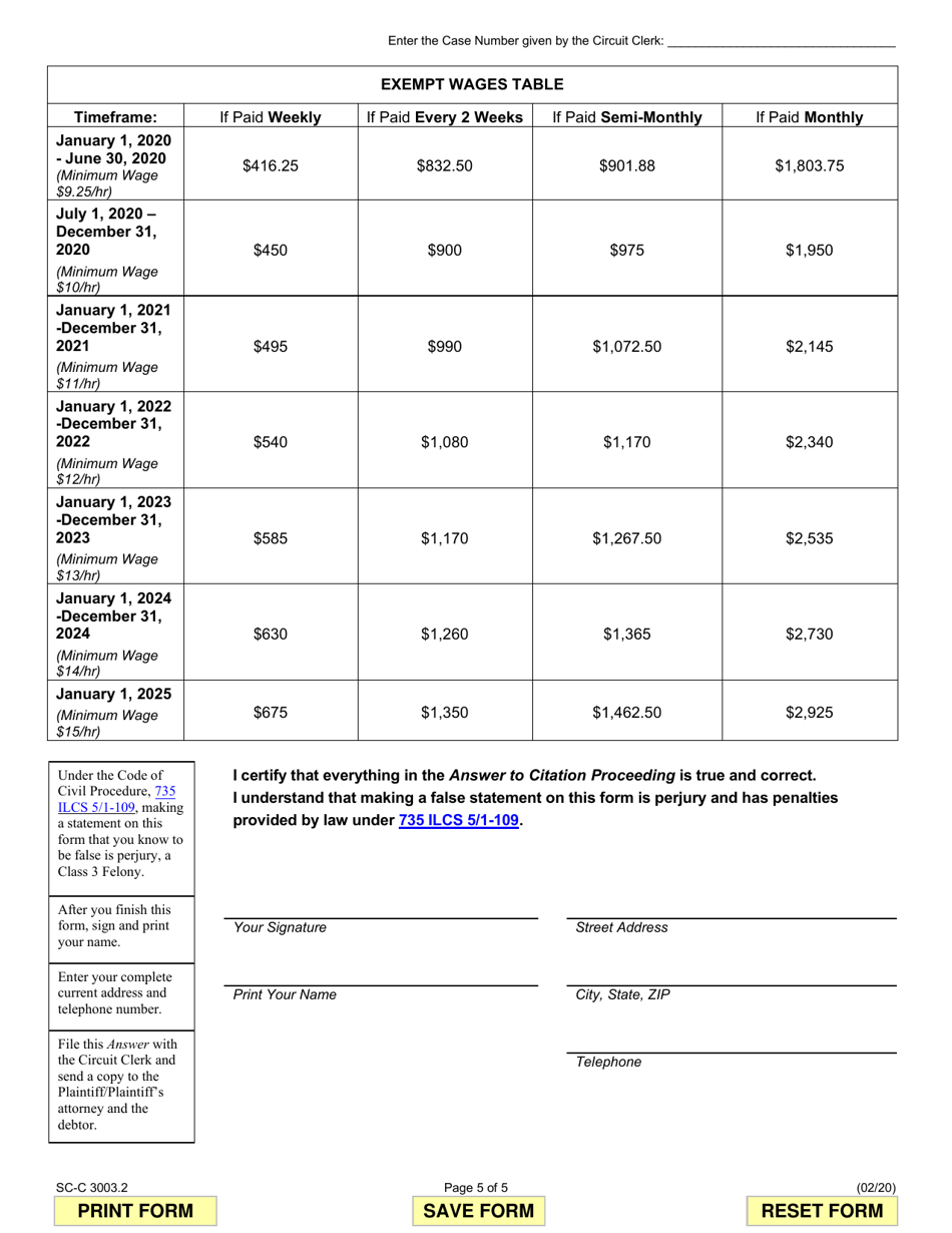 Form SC-C3003.2 Citation to Discover Assets to Debtors Employer - Illinois, Page 5