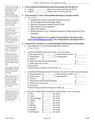 Form AWA-A1303.5 Application for Waiver of Court Fees (Appellate Court) - Illinois, Page 2