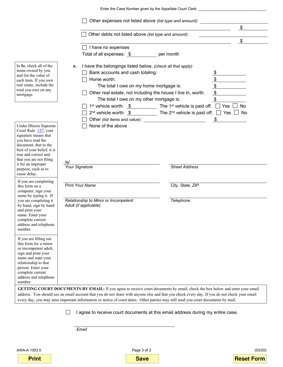 Form AWA-A1303.5 - Fill Out, Sign Online and Download Fillable PDF ...