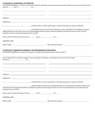 Form IL BB10 Consent to Service of Process for Corporations, Unincorporated Associations and Individuals - Illinois, Page 2