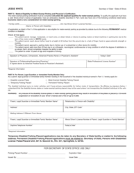 Form VSD62 Persons With Disabilities Certification for Parking Placard/License Plates - Illinois, Page 2