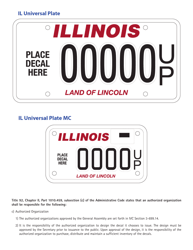 Form VSD702 Specialty License Universal Decals Request and Guidelines - Illinois, Page 2