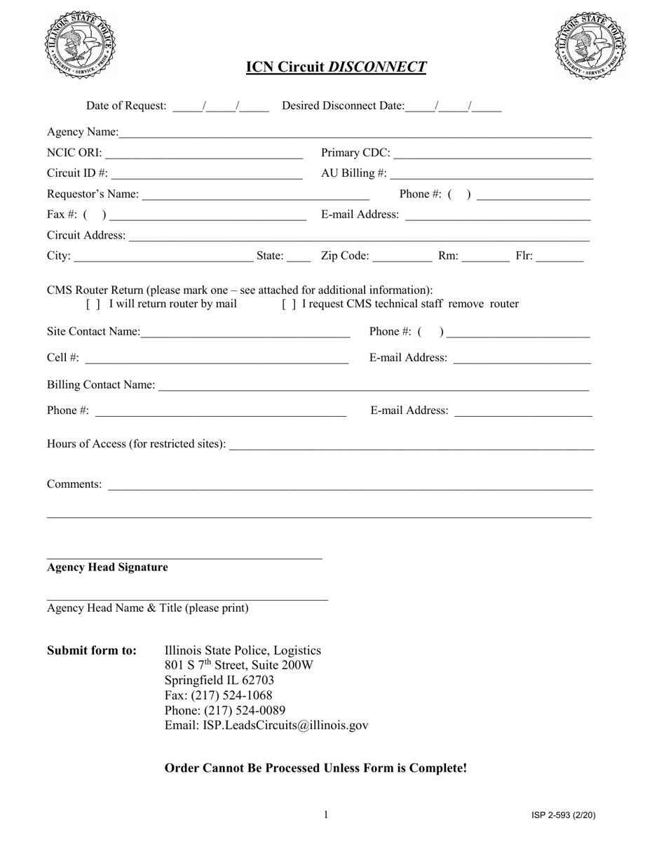 Form ISP2-593 Download Printable PDF or Fill Online Icn Circuit ...