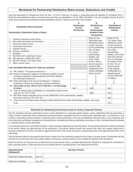 Instructions for Form IT-65, State Form 11800 Indiana Partnership Return - Indiana, Page 12