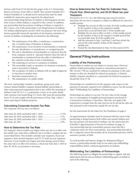 Instructions for Form IT-65, State Form 11800 Indiana Partnership Return - Indiana, Page 4