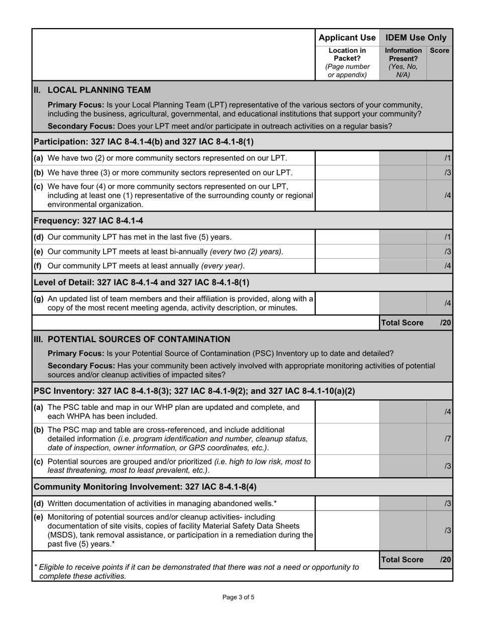 State Form 55411 Hoosier Water Guardian Award Application - Indiana, Page 3