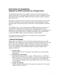 Instructions for Request for Shpo Comment on a Project - Iowa