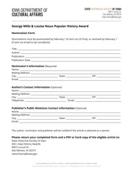George Mills &amp; Louise Noun Popular History Award Nomination Form - Iowa, Page 2