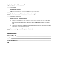 Assurance of Hsed Completion - Option 4 - Foreign Postsecondary Degree - Iowa, Page 2