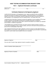 Hiset Testing Accommodations Request Form - Iowa, Page 2