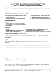 Hiset Testing Accommodations Request Form - Iowa, Page 3