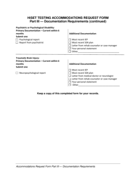 Hiset Testing Accommodations Request Form - Iowa, Page 6