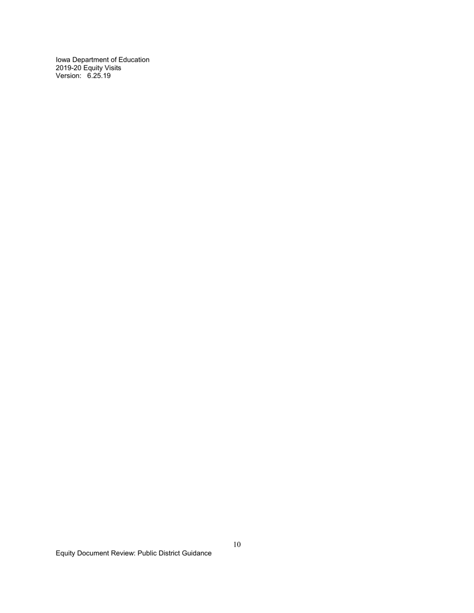 Equity Document Review Checklist and Non-regulatory Guidance for School Districts - Iowa, Page 14
