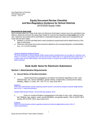 Equity Document Review Checklist and Non-regulatory Guidance for School Districts - Iowa