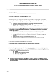 Document preview: Mentoring and Induction Program Plan - Iowa