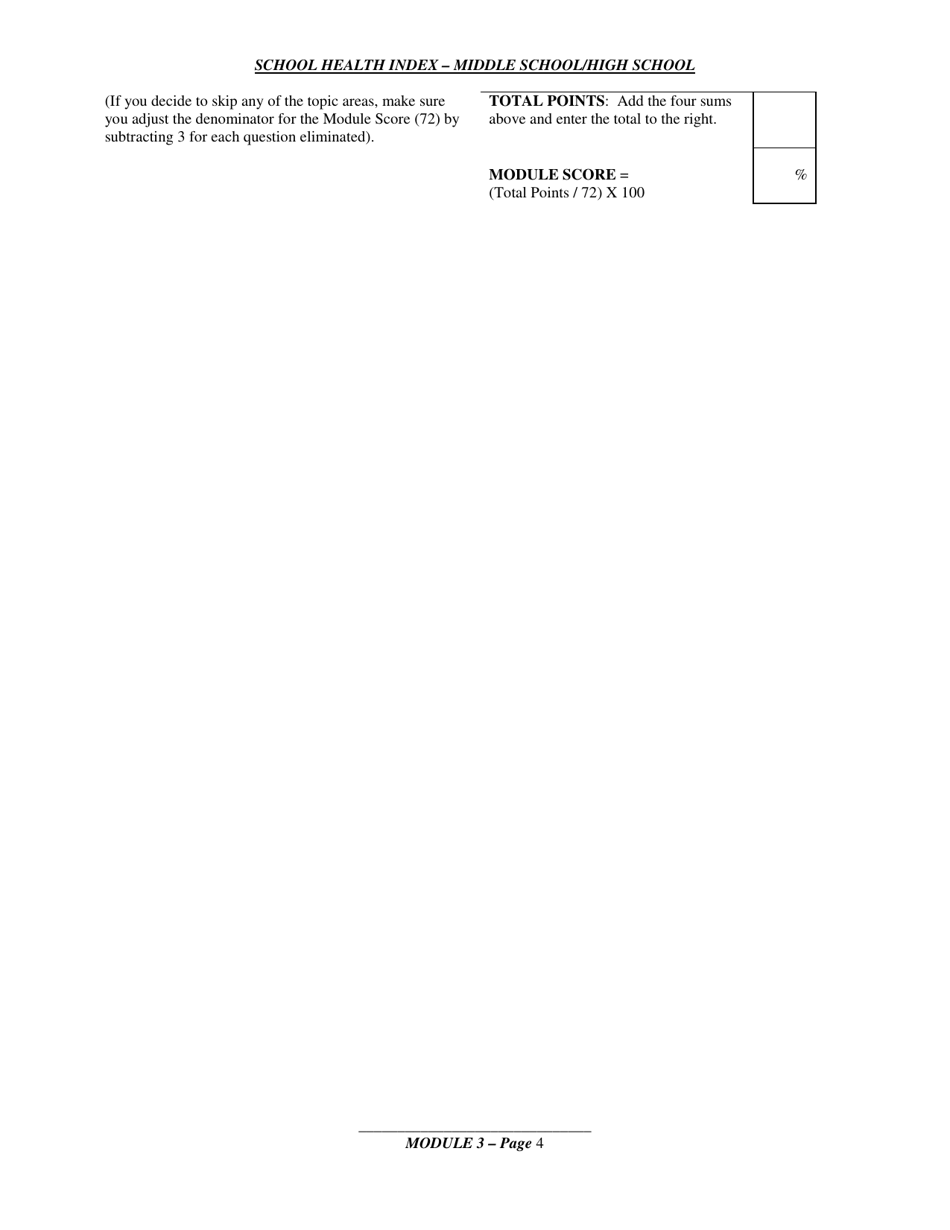 School Health Index - Middle School / High School - Module 3: Physical Education and Other Physical Activity Programs, Page 2