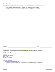 DNR Form 542-0824 Chuck &quot;coach&quot; Hallier Memorial Scholarship Application - Iowa, Page 3