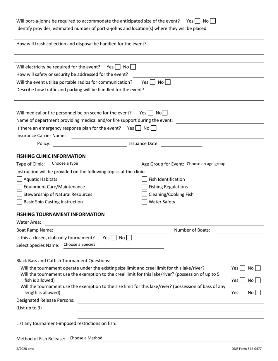 DNR Form 542-0477 Iowa State Parks Centennial Event Application Form - Iowa, Page 3