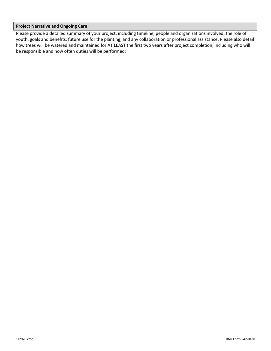 DNR Form 542-0430 Trees for Kids Grant Application - Iowa, Page 4