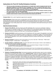 Form EI (DNR Form 542-0946) Facility Emission Inventory - Iowa, Page 2