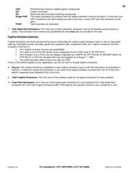 Form EI (DNR Form 542-0946) Facility Emission Inventory - Iowa, Page 3