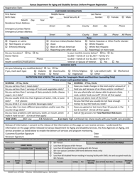 KDADS Form UPR-001 &quot;Uniform Program Registration&quot; - Kansas