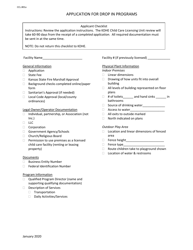 Document preview: Form CCL801A Application for Drop in Programs Applicant Checklist - Kansas