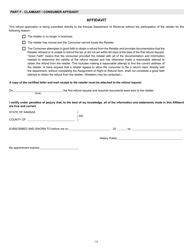 Form ST-21 Kansas Sales and Use Tax Refund Application - Kansas, Page 11