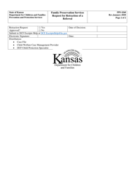 Form PPS4260 Family Preservation Services Request for Retraction of a Referral - Kansas, Page 2