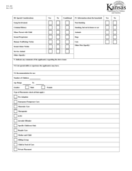 Form FCL401 Family Foster Home Application for Licensure - Kansas, Page 5