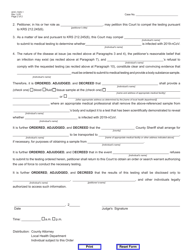 Form AOC-1025.1 Order for Medical Testing and Body Substance Sample - Kentucky, Page 2